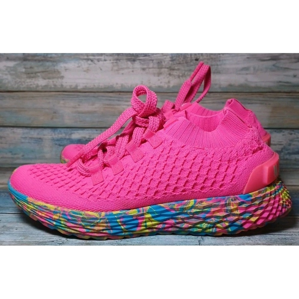 No Bull Allday Knit Neon Pink Swirl Aspire Sneakers Gym Workout W-6.5 M-5 - Picture 5 of 12